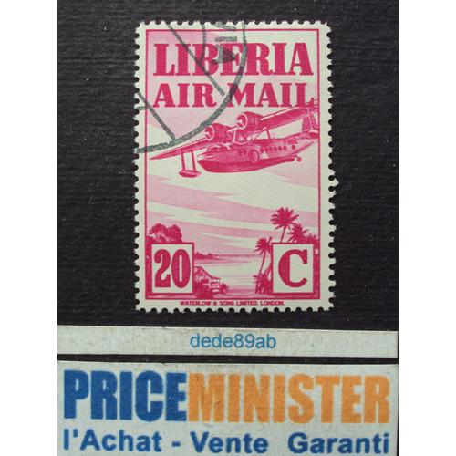 Libéria.. 20c Libéria Air Mail . Avion Bi-Moteur . Oblitéré.