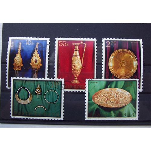 Série 5 Timbres Art Orfévrerie Roumanie