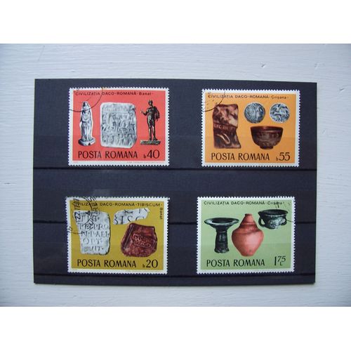 Série 4 Timbres Art Anthique Roumanie