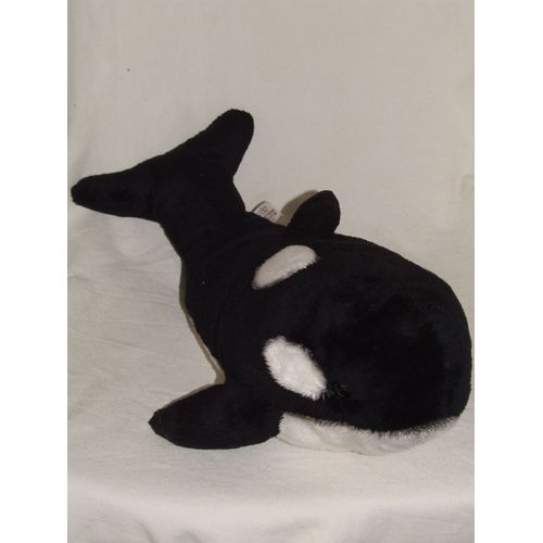 Baleine Doudou Gipsy Noir Et Blanc Peluche De 36 Cm