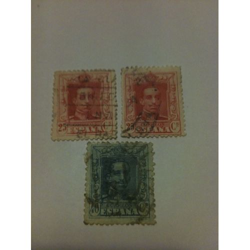 Lot De 3 Timbres Homme Politique Espagne