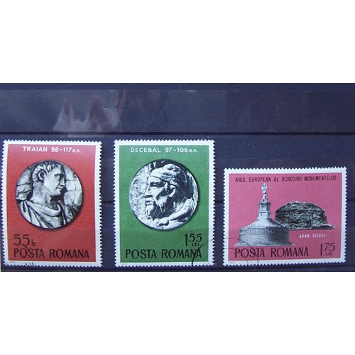 Série 3 Timbres Art Anthique Roumanie