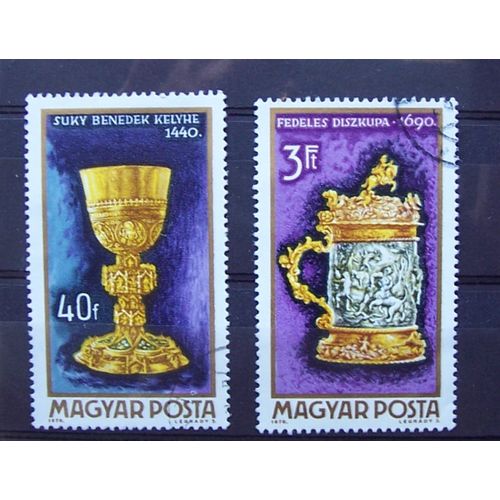 2 Timbres Art Orfévrerie Hongrie