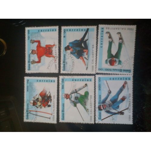 Lot De 6 Timbres Jo Calgary 88