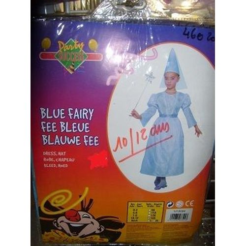 Costume Enfant Fee Bleu 10/12 Ans