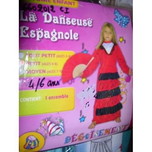 Costume Enfant Danseuse Espagnole 4/6  Ans