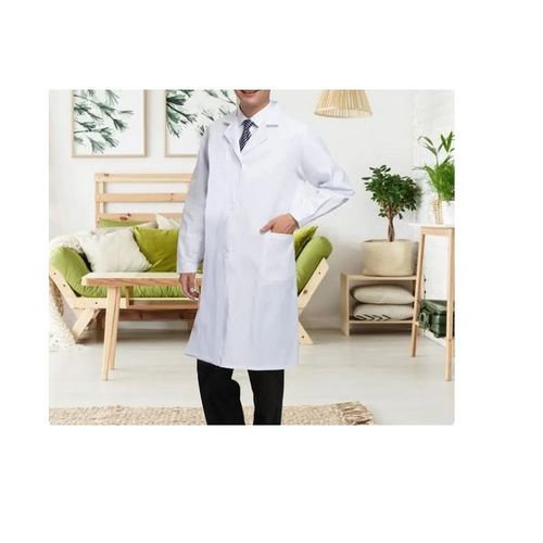 Blouse Detravail À Boutons 100 %Coton Blanc Vetement Qualite Labo Lycée Médecin Infirmière Mixt Hom Fem Étudiant Scientific Confort Unisexe Pro Médical Chimie Ind Bio École Salon Beauté Bricolag Vest