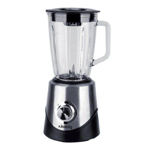 H.Koenig MX15 Génie 3 - Bol mixeur blender - 1.5 litres - 500 Watt - noir/inox