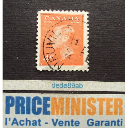 Canada.. 4 Cents . Le Roi Georges V I . Oblitéré.