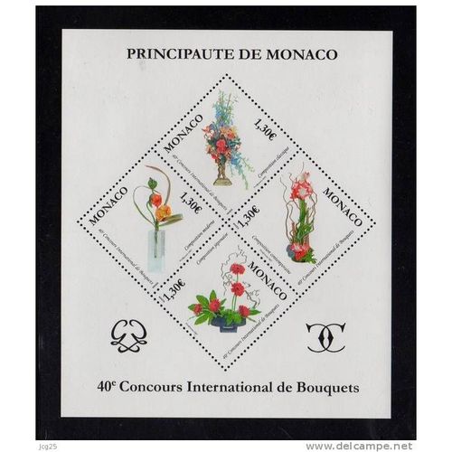Monaco, Année  2006 ,  Bloc N°Yt Bloc 93, 40° Concours International De Bouquets