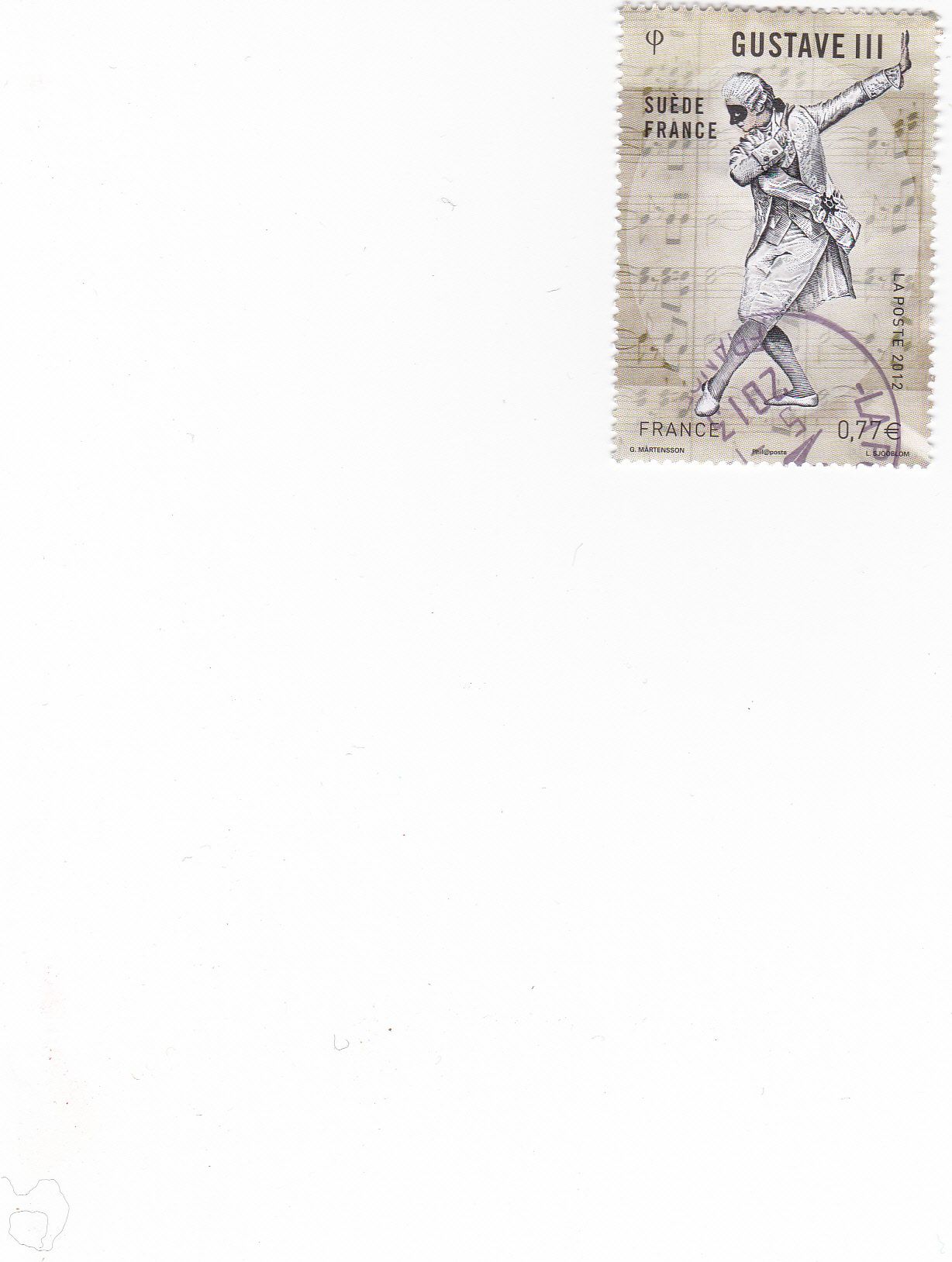 Timbre Gustave Iii, 0.60 2012