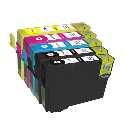 Lot de 5 Cartouches EPSON T1285 (2xNoires T1281, 1xCyan T1282, 1xMagenta T1283, 1xJaune T1284)