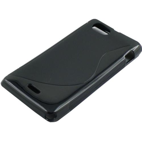 Housse Etui Coque Silicone Noir Pour Sony Ericsson Xperia J St26i  + Film