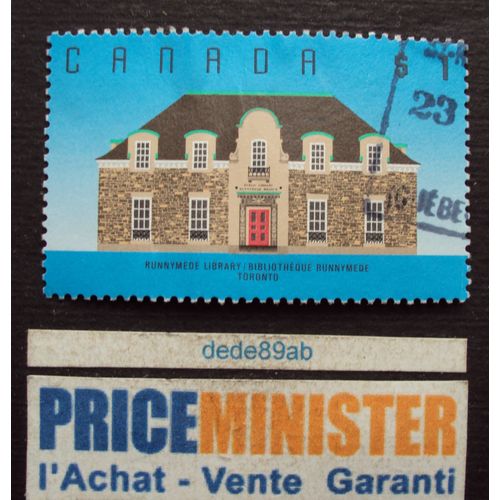 Canada.. 1 $ . Toronto . Runnymede Library / Bibliothèque Runnymede . Oblitéré.