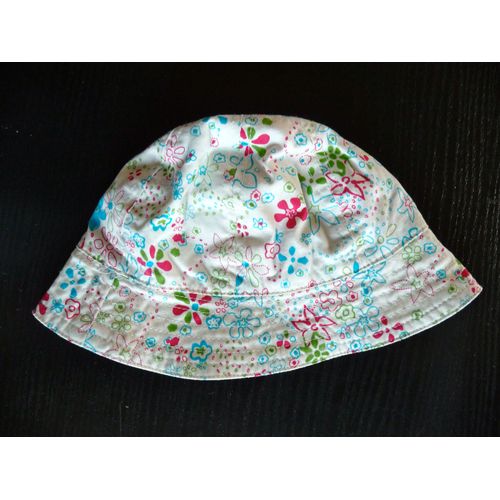 Chapeau Bob Blanc À Fleurs 2 / 3 Ans