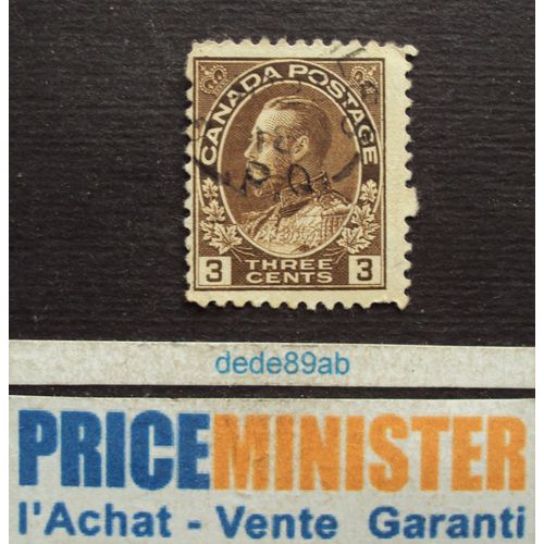 Canada.. 3 Cents . Le Roi George V . Oblitéré.