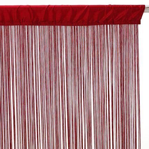 Rideau Fils - 90 X 200 Cm - Rouge