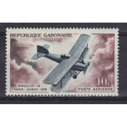 Gabon 1962 Poste Aerienne : Evolution Des Transports Aériens : Bréguet 14 - Timbre Neuf *