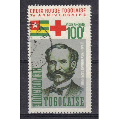 Togo 1966 Poste Aerienne : 7è Anniversaire De La Croix-Rouge Togolaise : Henri Dunant - Timbre Oblitéré