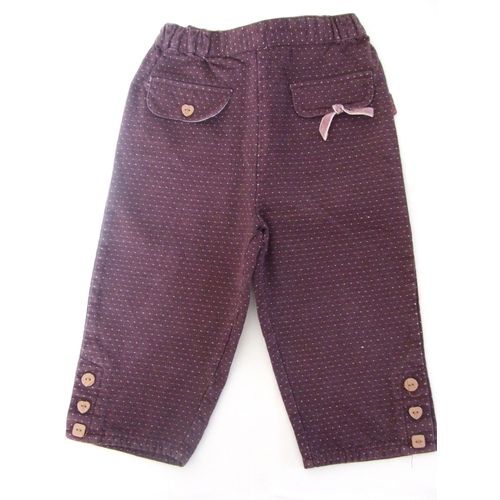 Pantalon Prune A Petits Pois Sergent Major 18 Mois