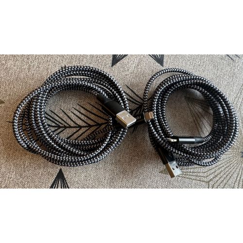 Cables lightning vers USB 2 tressés pour iPhone