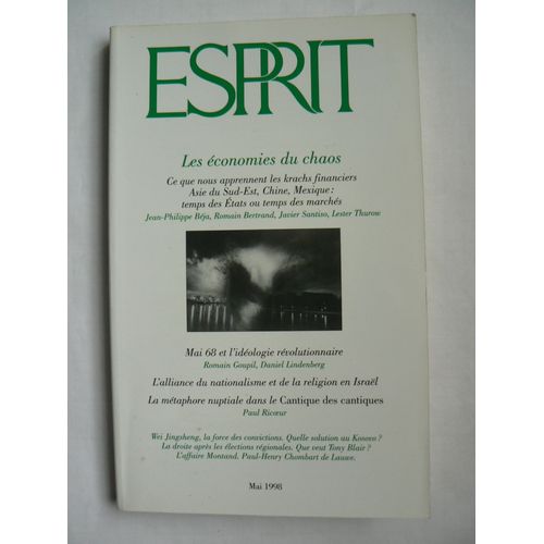 Esprit Mai 1998 Les Économies Du Chaos