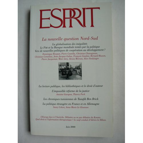 Esprit N° 264 : La Nouvelle Question Nord-Sud