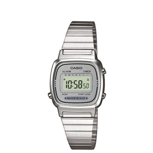 Casio Montre Argent Digital Femmes Casio Retro La670wea-7ef