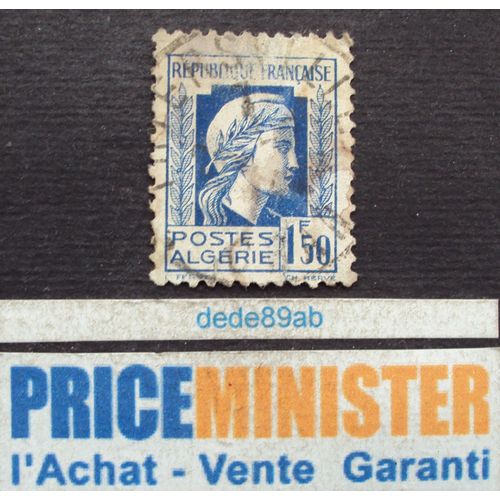 Algérie - R F .. 1 F 50 . Marianne D' Alger . Oblitéré.