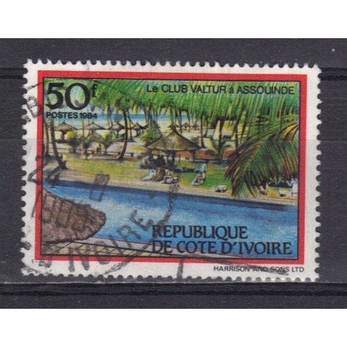 Cote D'ivoire 1984 : Tourisme En Côte-D'ivoire : Le Club Valtur À Assouindé - Timbre 50 F. Oblitéré