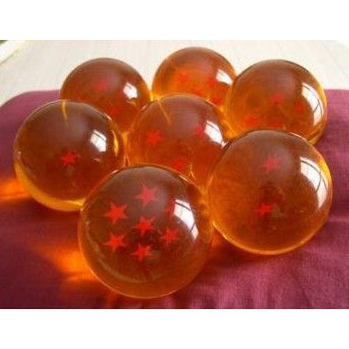 Dbz - Dragon Ball Gt : Les 7 Boules De Cristal Du Dragon Shenron, Taille Réelle : 8 Cm