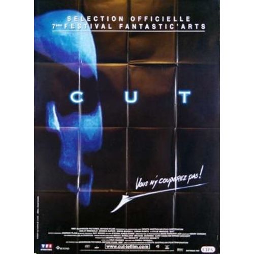 Cut - Véritable Affiche De Cinéma Pliée - Format120x160 Cm - De Kimble Rendall Avec Jessica Napier, Molly Ringwald, Simon Bossell, Sarah Kants - 1999