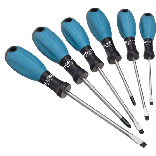 Hazet Jeu de tournevis - Profil à fente, Profil Phillips PH - Nombre d'outils: 6 - 810SPC/6