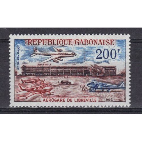 Gabon 1966 Poste Aerienne : Aérogare De Libreville - Timbre Neuf *