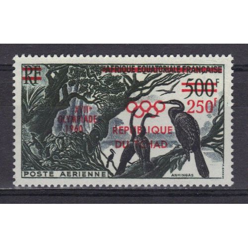 Tchad 1960 Poste Aerienne : Jeux Olympiques De Rome : Timbre Aérien D'afrique Equatoriale De 1952 - Timbre Neuf *