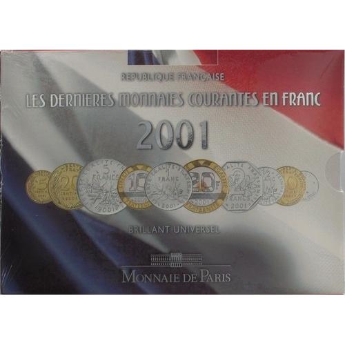 Coffret 2001 Bu Les Dernières Monnaies Courantes En Franc