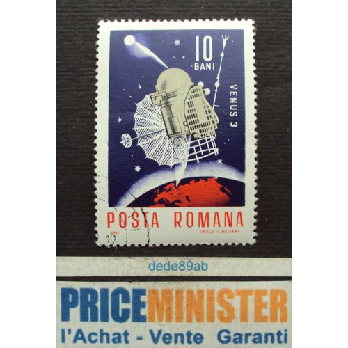 Roumanie.. 10 Bani Posta Romana . Espace : Vénus 3 . Oblitéré.