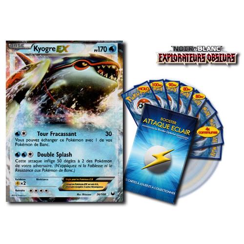 Kyogre Ex 26/108 170pv - Booster Optimisé Attaque Eclair - 10 Cartes Pokemon Explorateurs Obscurs