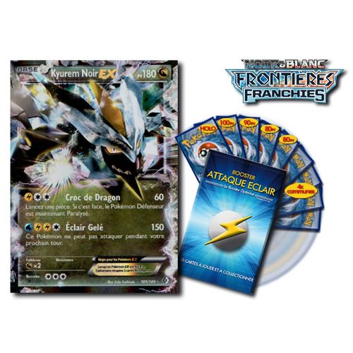 Kyurem Noir Ex 101/149 180pv - Booster Optimisé Attaque Eclair - 10 Cartes Pokemon Frontières Franchies