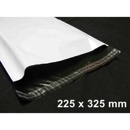Lot De 50 Enveloppes Plastiques Blanches Opaques 225x325 Mm
