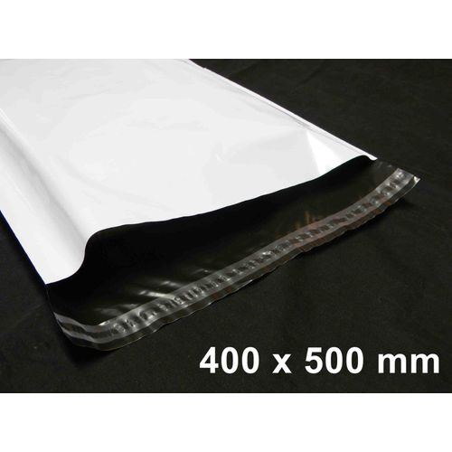 Lot De 10 Enveloppes Plastiques Blanches Opaques 400x500 Mm