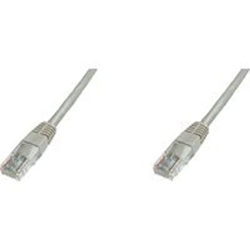DIGITUS Premium - Cordon de raccordement - RJ-45 (M) pour RJ-45 (M) - 0.5 m - UTP - CAT 6 - démarré - gris
