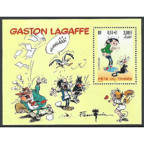 France - Bloc & Feuillet - Fête Du Timbre Gaston Lagaffe - 2001