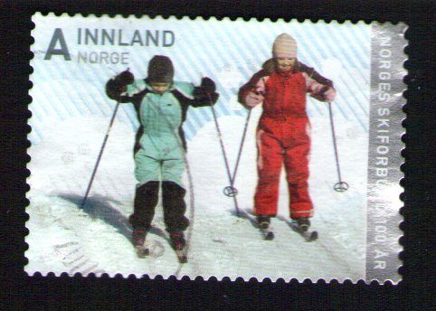 Norvege Oblitération Ronde Used Stamp Enfants À Ski Innland Norge 2008 Wns No008.08