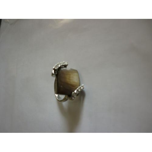 Bague Taupe Et Strass Taille 52