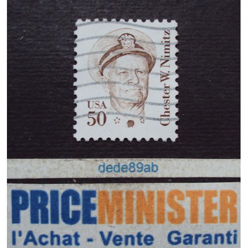 Etats-Unis.. 50 Cents U.S.A . Chester W. Nimitz . Oblitéré.