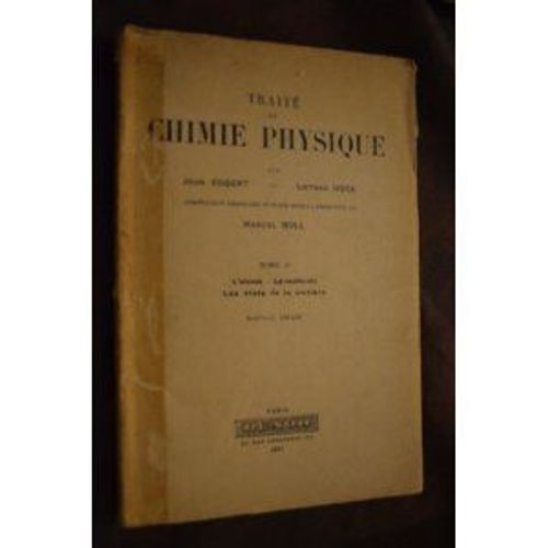 Traite De Chimie Physique T. 2