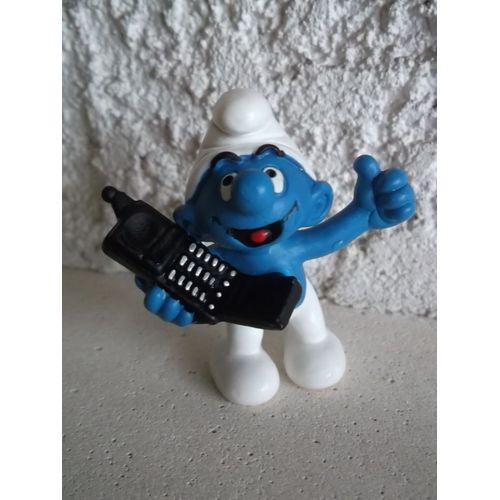 SCHTROUMPF SMURF SCHLEICH 20438 AVEC PORTABLE NEUF 