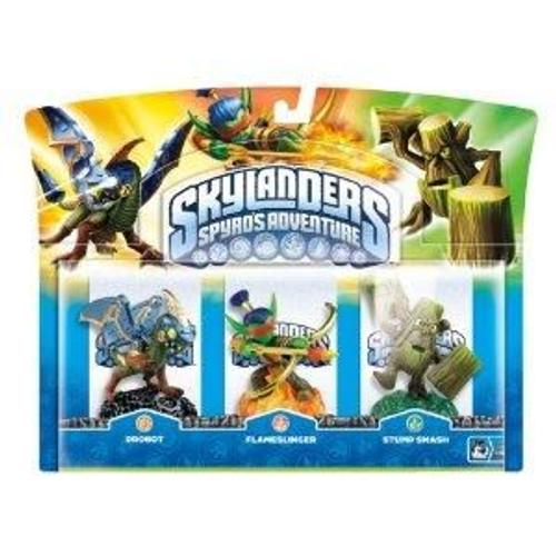 Skylanders - Pack De Figurines Drobot + Stump Smash + Flame Slinger