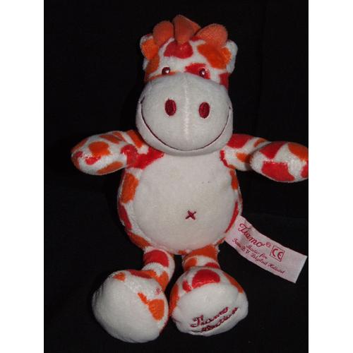 Girafe Doudou Nici Peluche Orange De 24 Cm